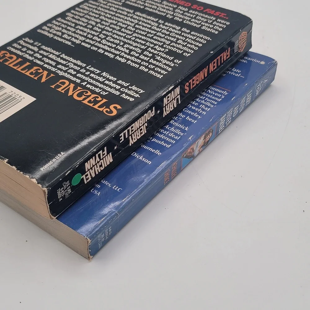 Larry Niven Achilles'‎ Choice Fallen Angels Paperback Lot 1st Printings Good